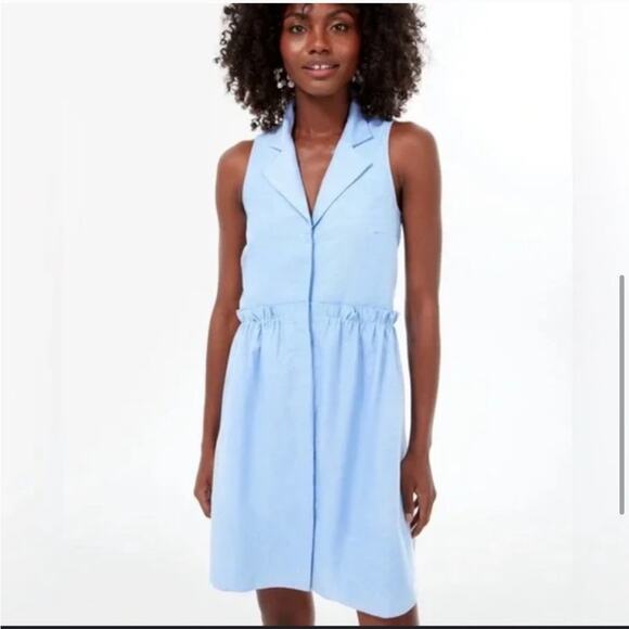 Tuckernuck Oxford Blue Sleeveless Royal Shirt Dress Medium - Picture 4 of 9